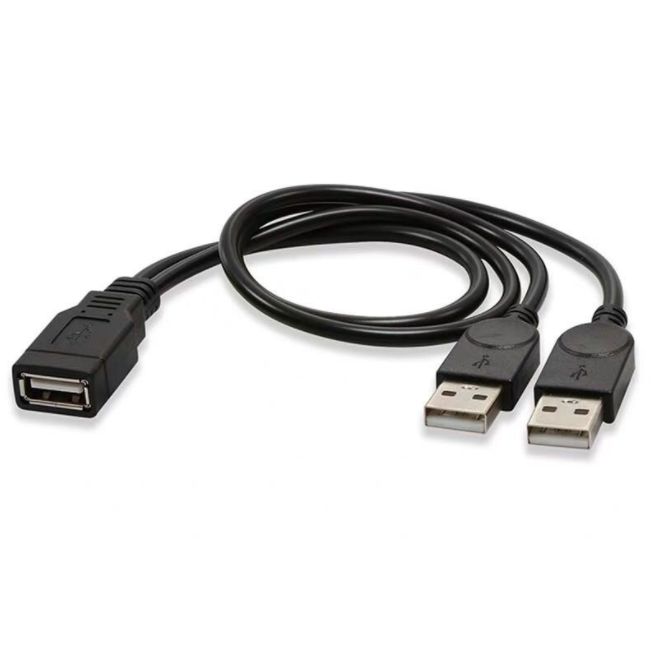 USB 2.0 2-in-1 สายเคเบิลข้อมูล USB แบบขยาย